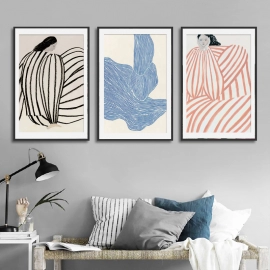 Nordic Posters And Prints Abstract Lines Curve Les Lalanne Bird Wall Art Canvas Painting Gallery Decor Pictures For Living Room