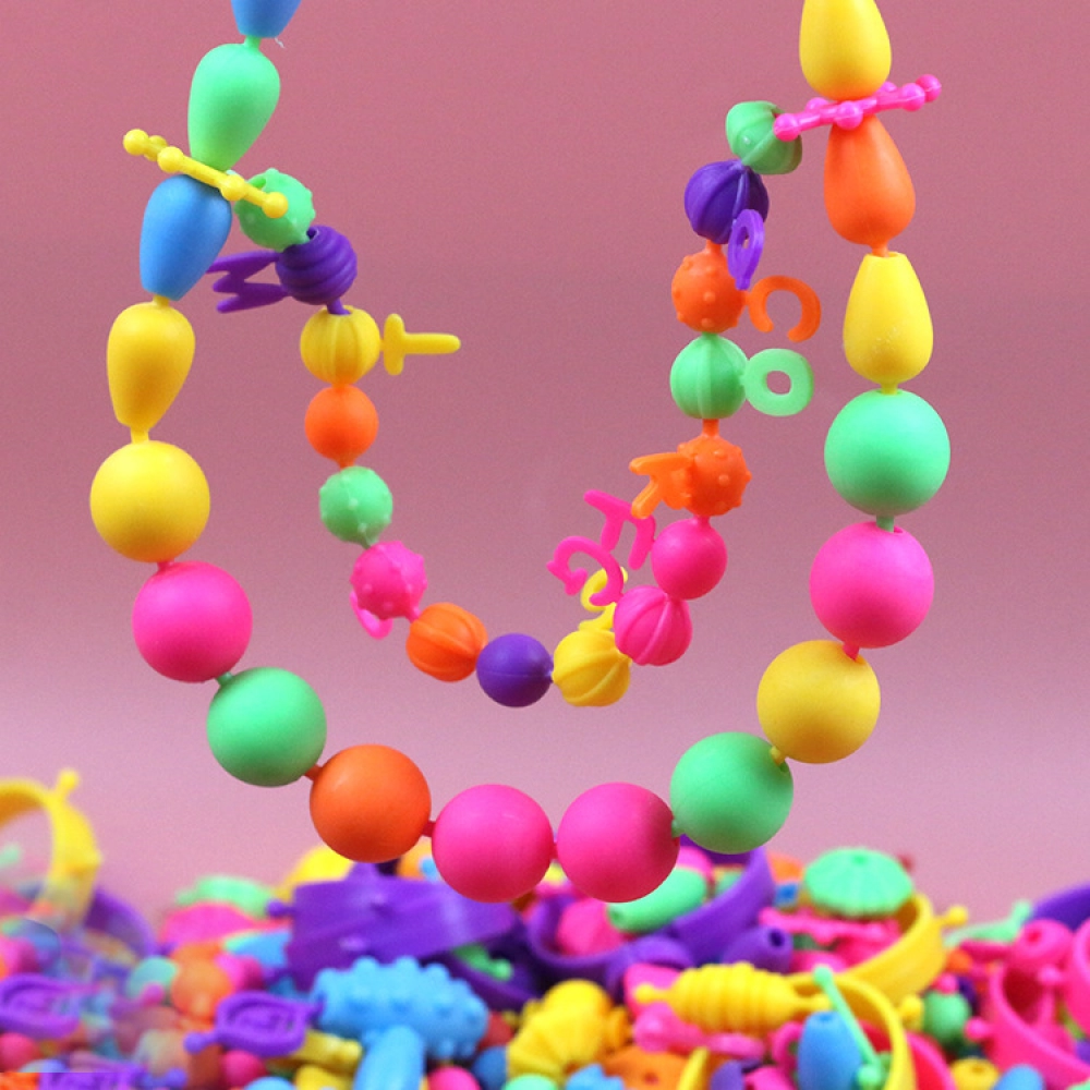 Pop-Arty Beads Snap-Together for Kid Jewelry Fashion Kit DIY Necklace and Bracelet Crafts Birthday Toy Gifts Kids Beads Pop-Arty Beads Snap-Together for Kid Jewelry Fashion Kit DIY Necklace and Bracelet Crafts Birthday Toy Gifts Kids Beads
